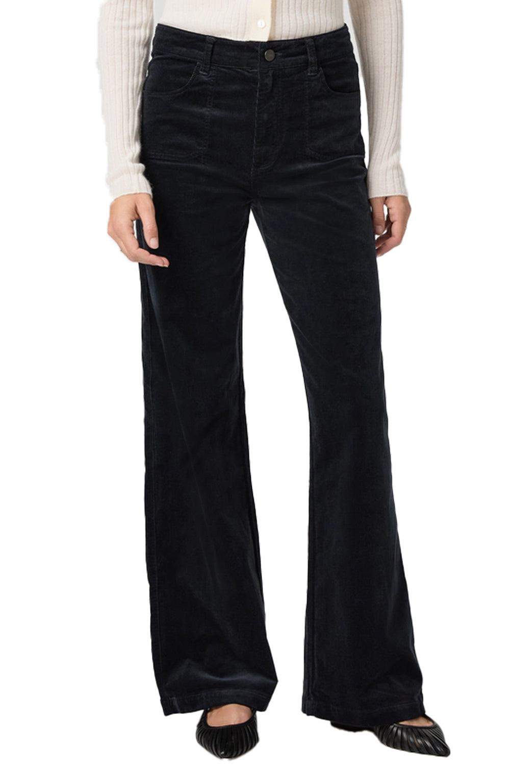 Anessa 31" Wide Leg Pant in Navy Corduroy