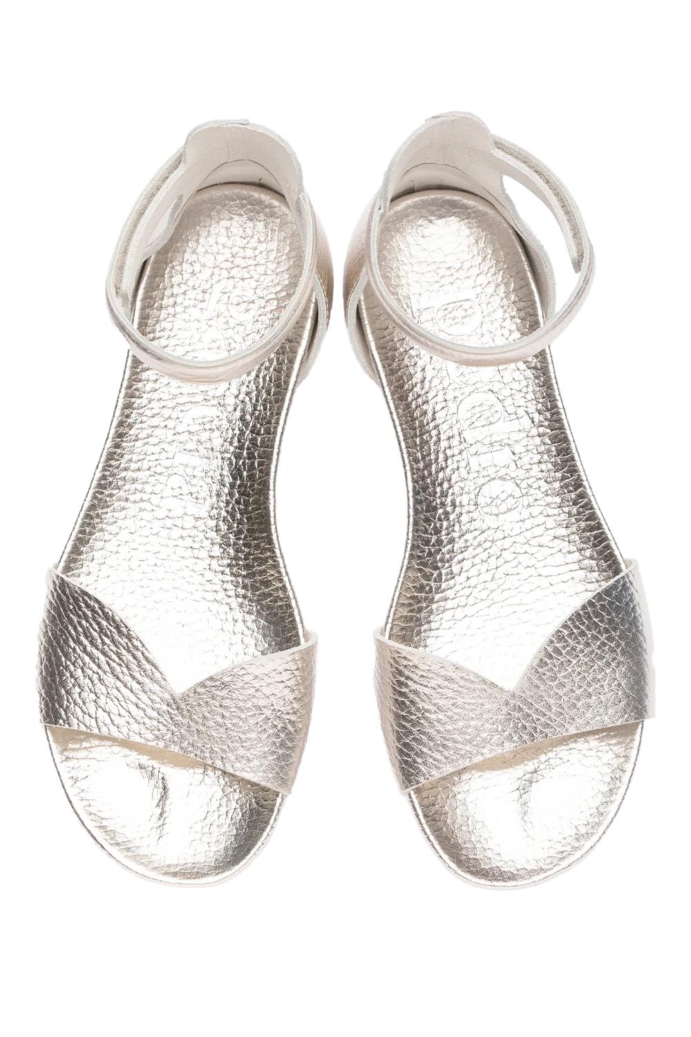 Jela Sandal in Sterling Cervo Lame