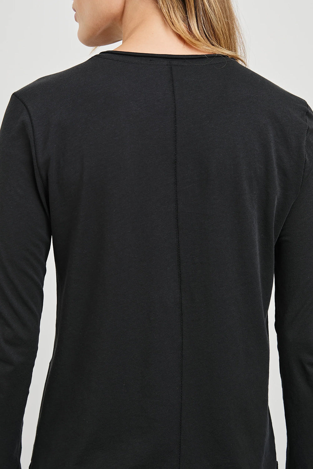 Long Sleeve Crew in Black