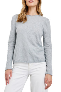 Long Sleeve Crew In Heather Grey