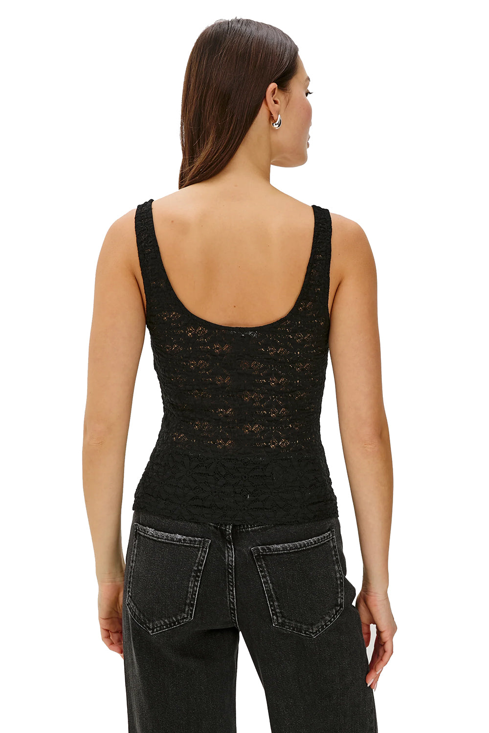 Donya Top in Black Lace