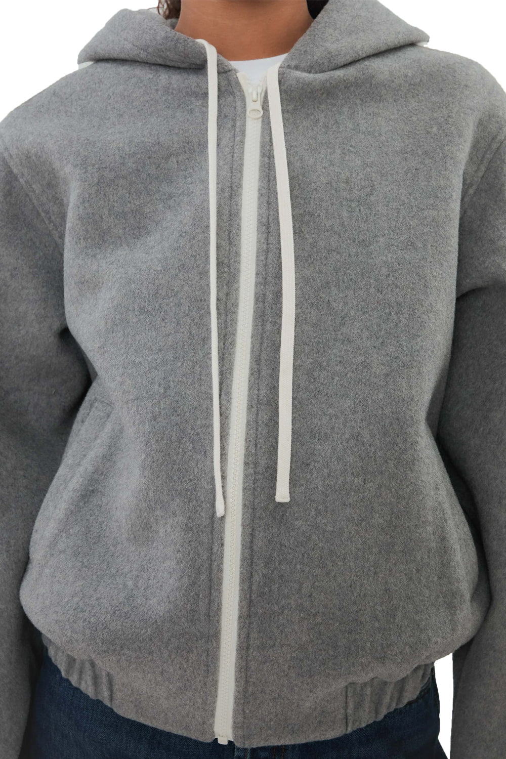 The Boyfriend Zip in Grey