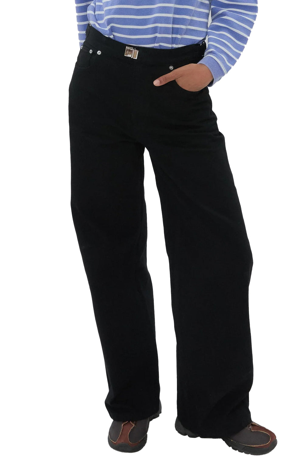 Buckle Jean in Black Black