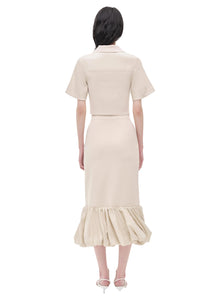 Lizzie Linen Knit Top in Sand