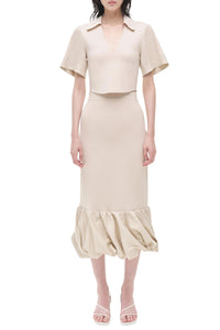 Lizzie Linen Knit Top in Sand