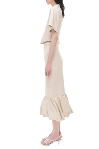 Lizzie Linen Knit Top in Sand