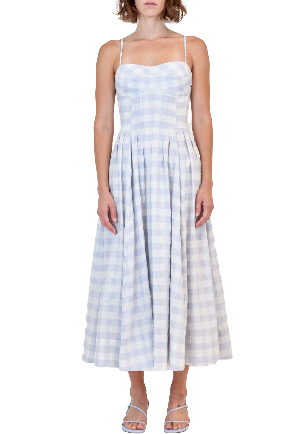 SIMKHAI Women's Kittiya Cotton Midi Dress in Periwinkle Sky Multi, Size 8 SIMKHAI Women's Kittiya Cotton Midi Dress in Periwinkle Sky Multi, Size 8