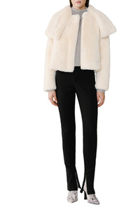 Kendell Faux Fur Jacket in Powder