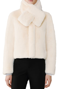Kendell Faux Fur Jacket in Powder