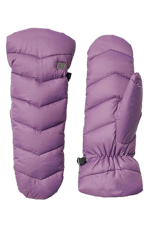 Julia Sustainable Quilted Puffer Mittens in Fig