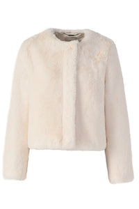 Kendell Faux Fur Jacket in Powder