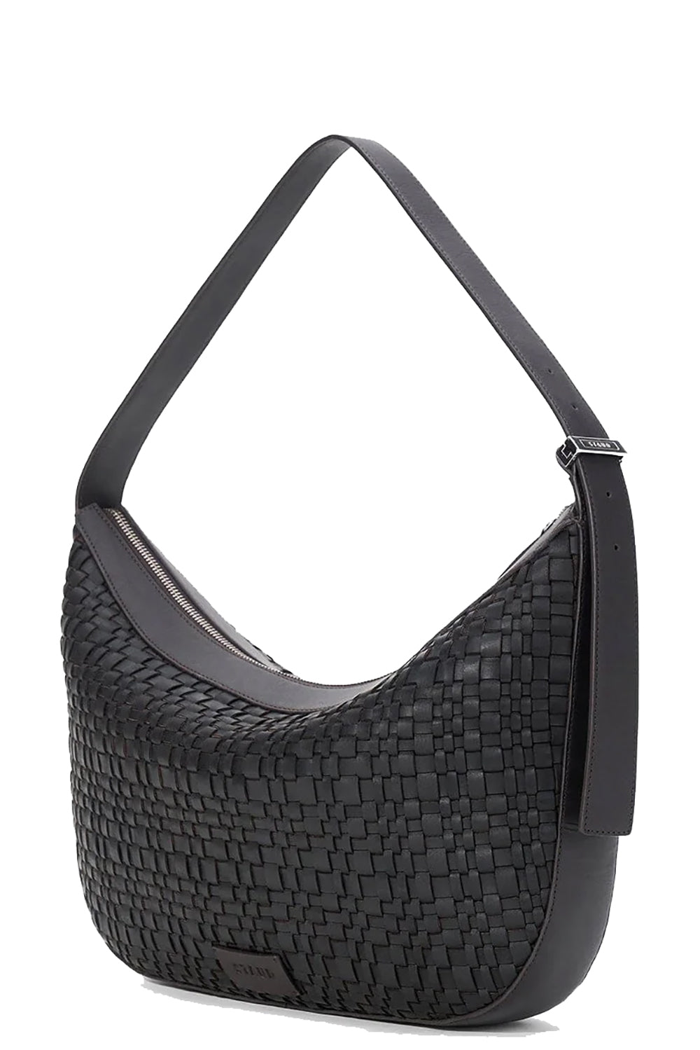 Large Demy Shoulder Bag in Espresso Woven Leather
