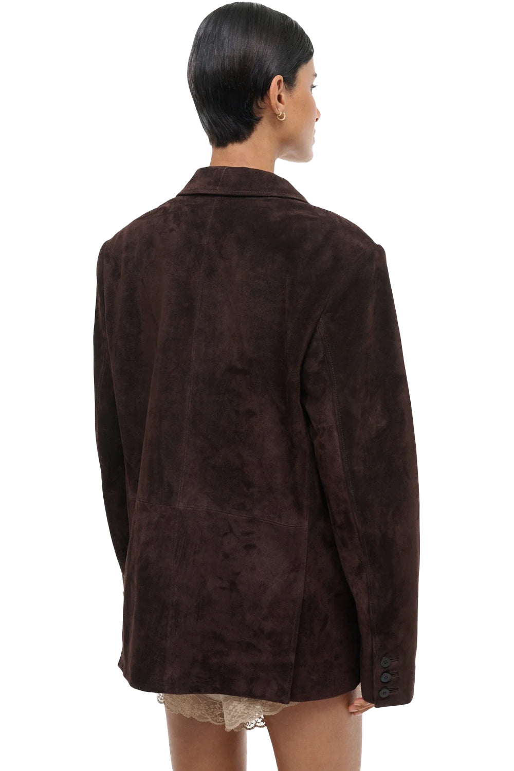 Natalie Suede Jacket in Espresso