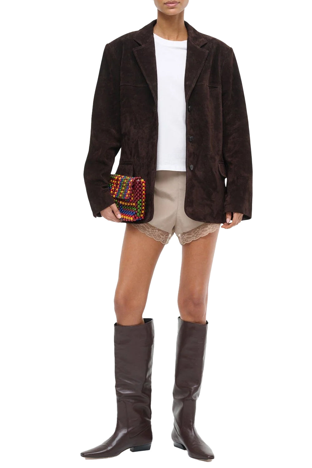 Natalie Suede Jacket in Espresso