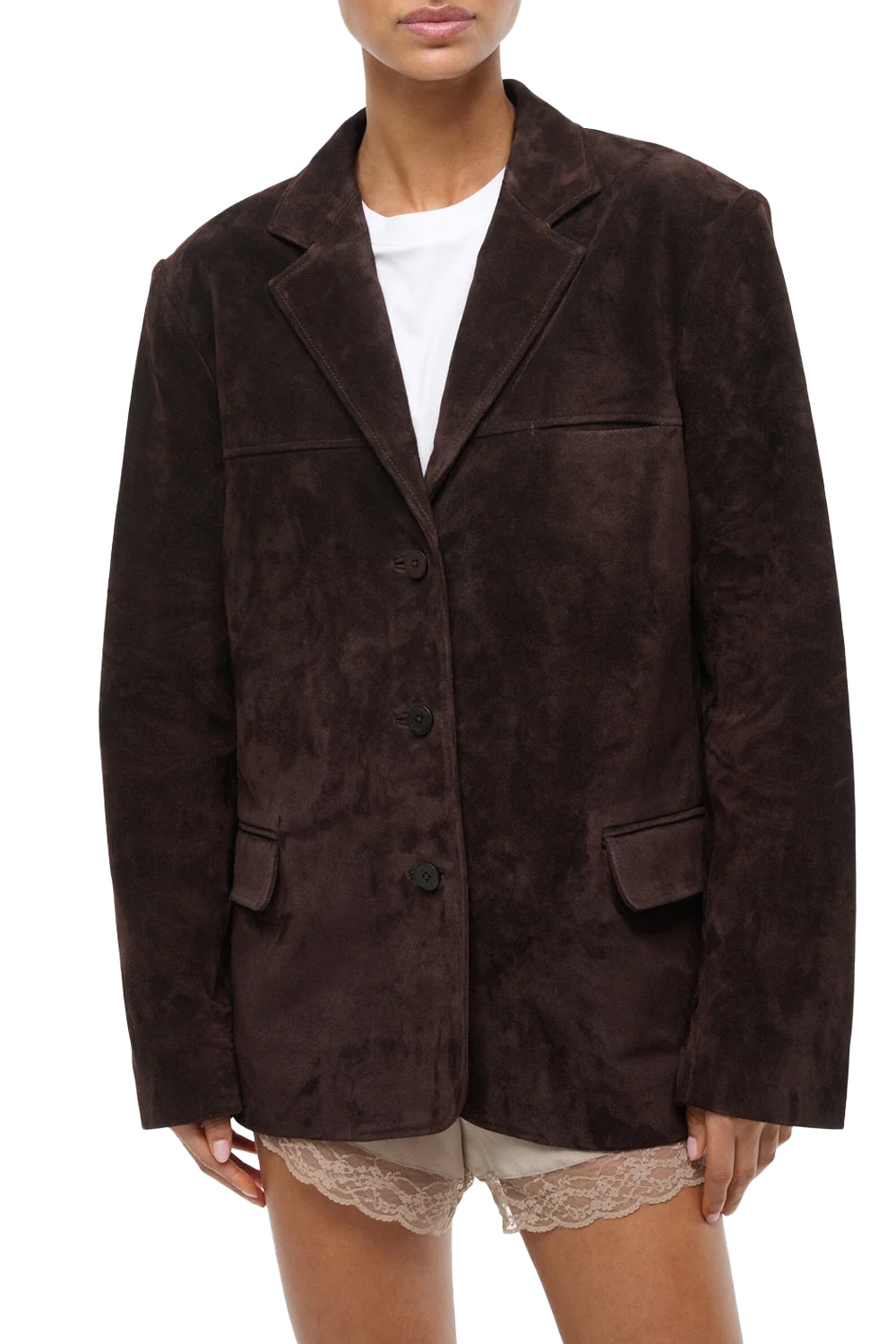 Natalie Suede Jacket in Espresso