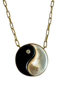 GEMSTONE & DIAMOND YIN YANG Necklace