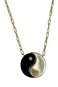 GEMSTONE & DIAMOND YIN YANG Necklace
