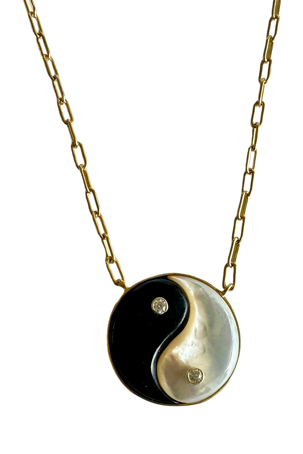 GEMSTONE & DIAMOND YIN YANG Necklace