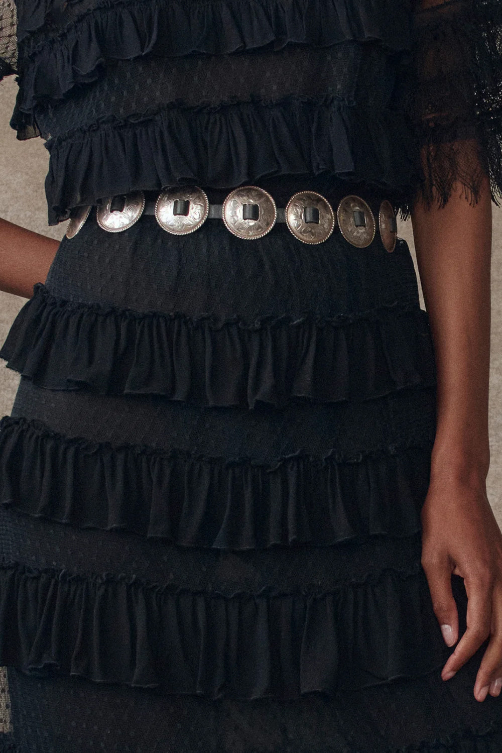 The Winter Mesh Maxi Skirt in Black