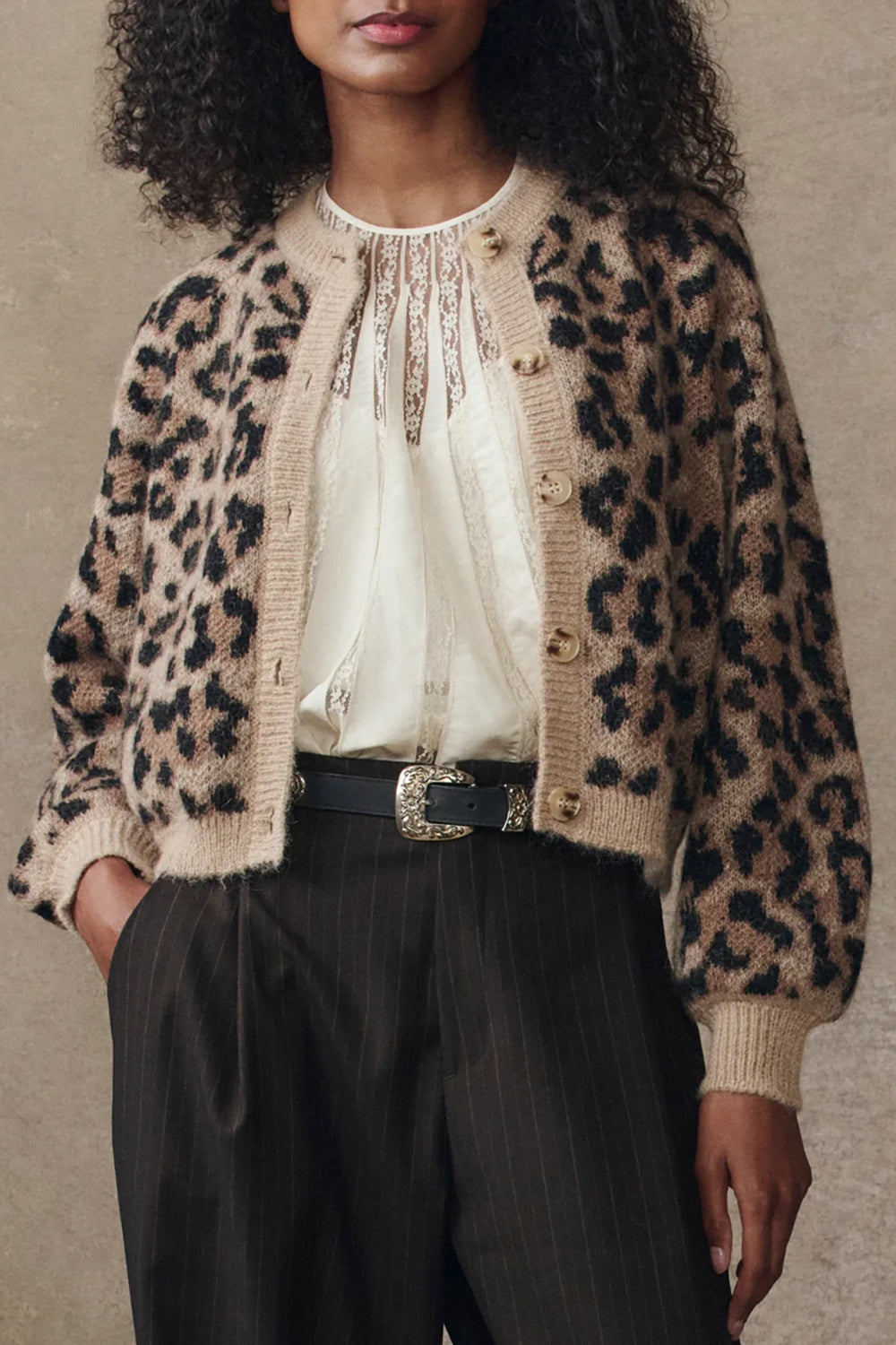 The Windsor Cardigan in Leopard