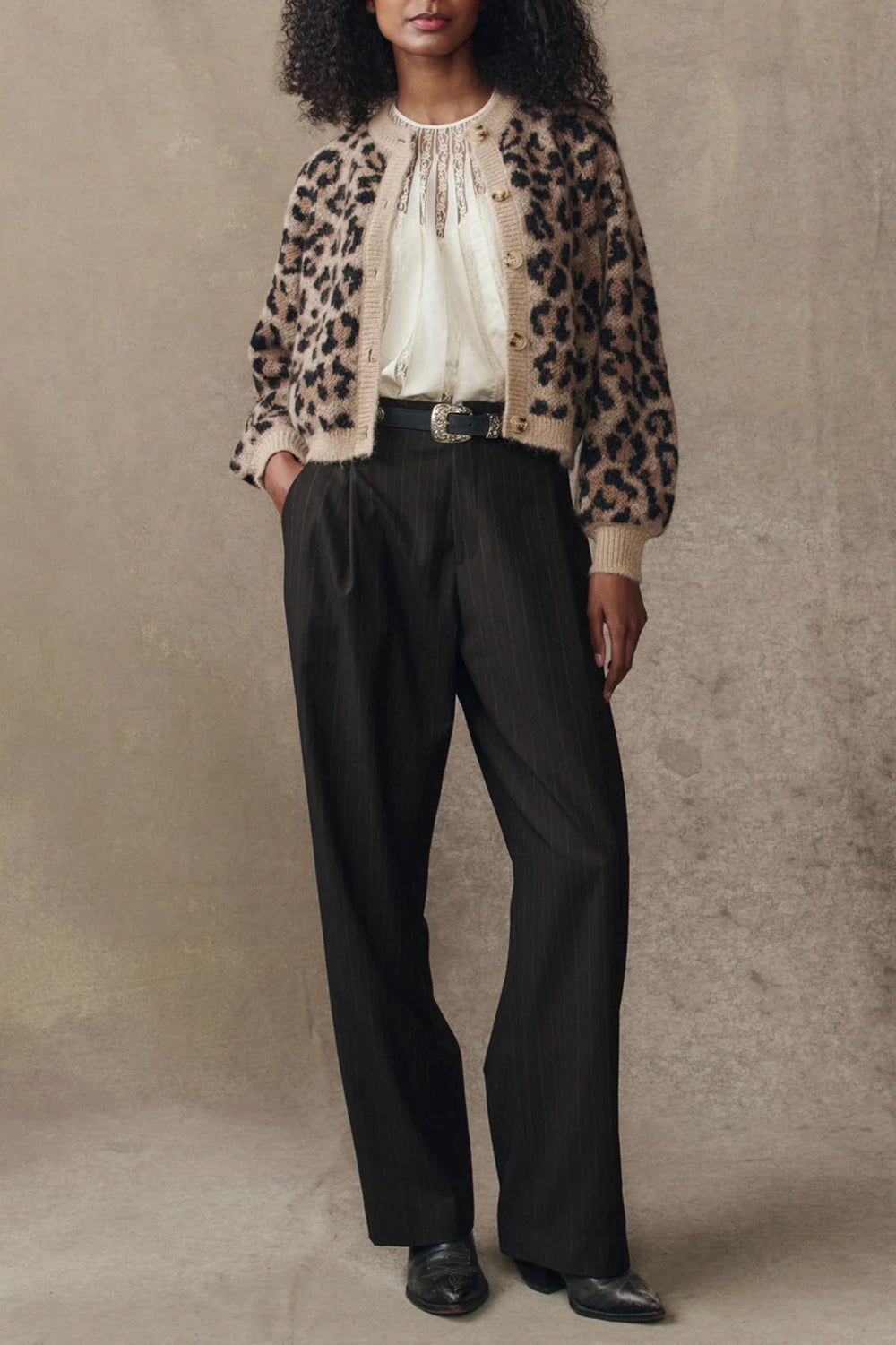The Windsor Cardigan in Leopard