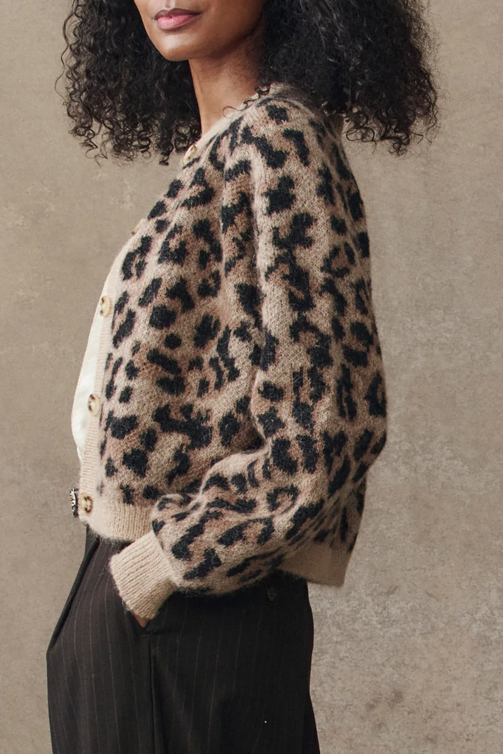 The Windsor Cardigan in Leopard