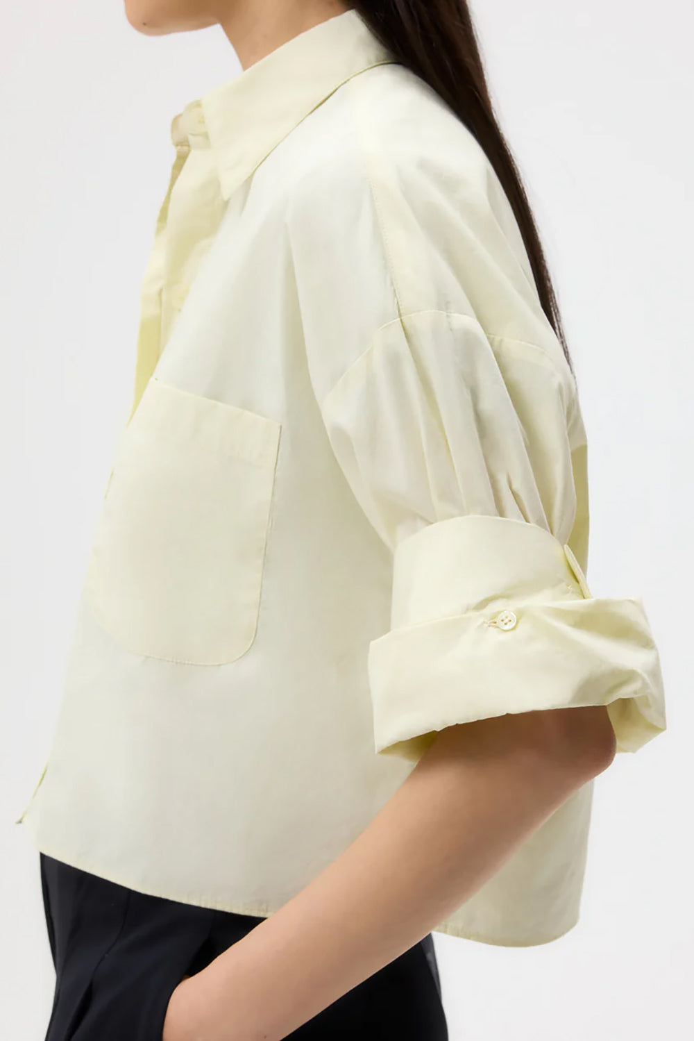Next Ex Shirt in Superfine Cotton Aloe Wash