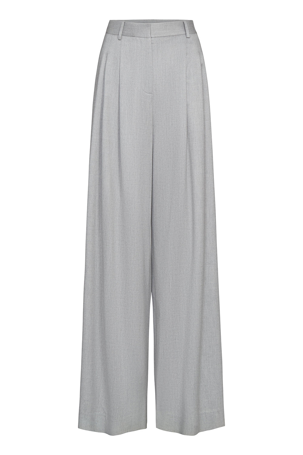 Avery Pant in Viscose Wool Suiting Light Heather Grey