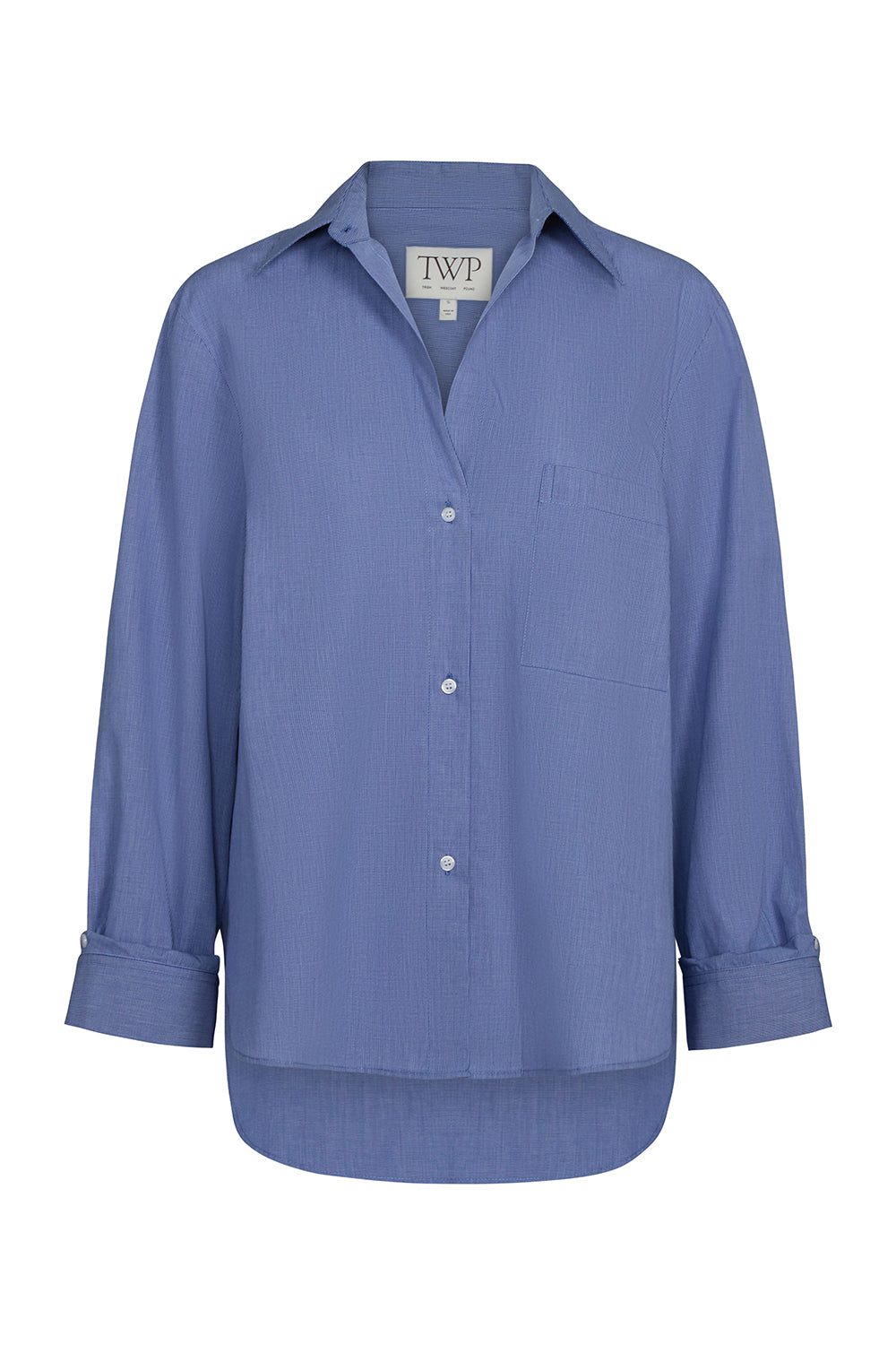 Next Morning Shirt in Cotton White & Navy
