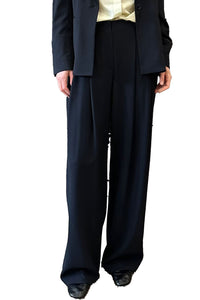Carrie's Trouser in Drapey Wool Crepe Midnight