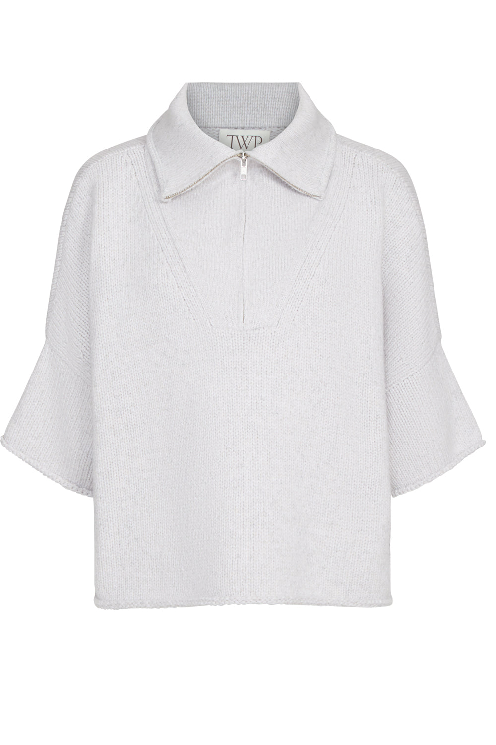 In The Morning Sweater in Cashmere Light Heather Grey