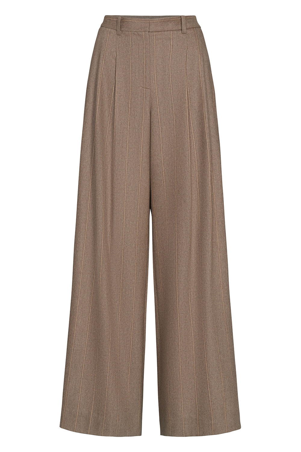 Avery Pant in Stretch Wool Timber Wolf Multi