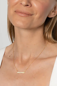 Mama Script Necklace
