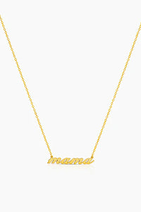 Mama Script Necklace