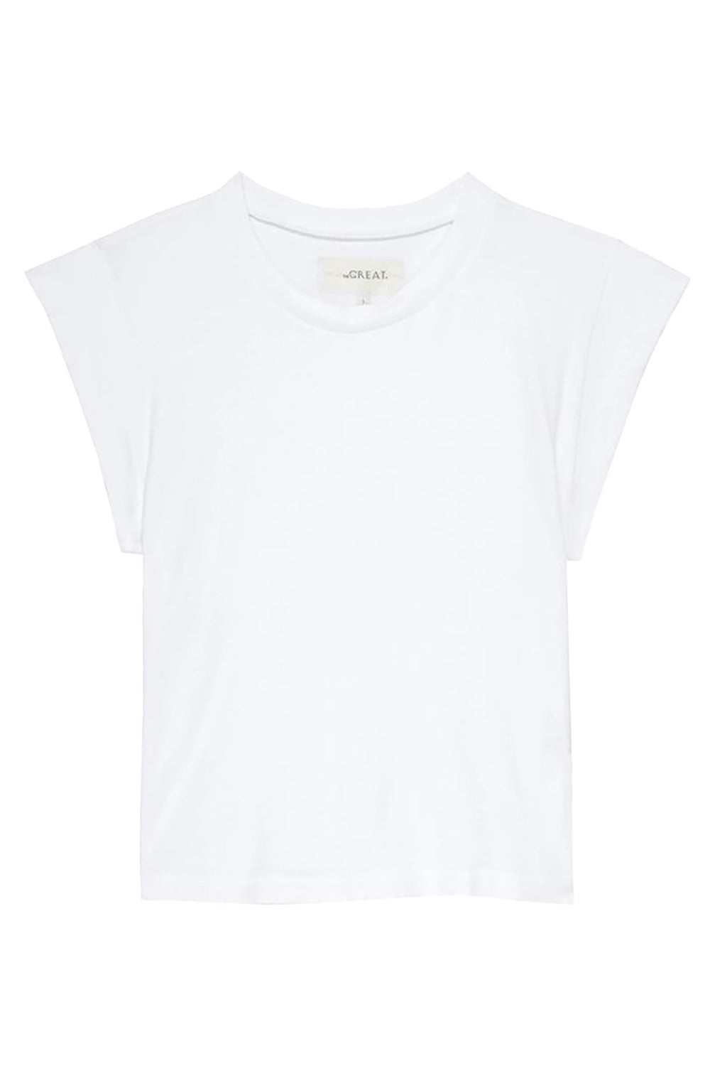 Peak Shoulder Tee in True White
