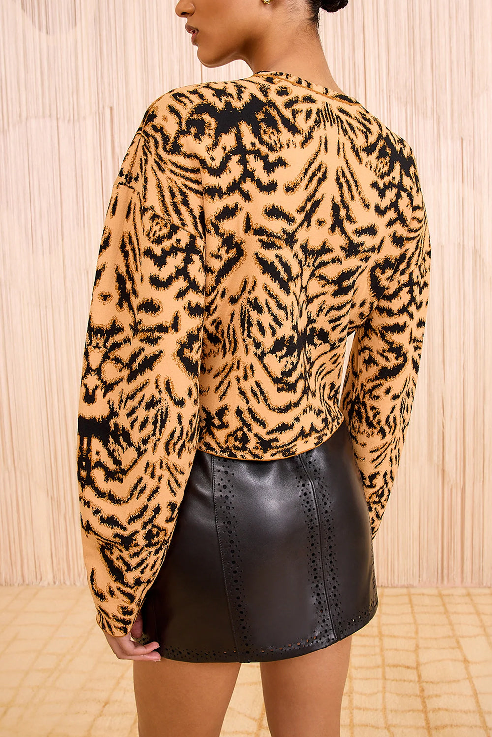 Cade Jacquard Knit Long Sleeve Pullover in Bengal