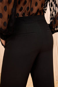Ollie Mid-Rise Pants in Noir