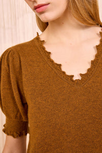 Polline Top in Umber