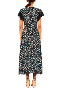 Renee Cape Sleeve Dress in Nocturne