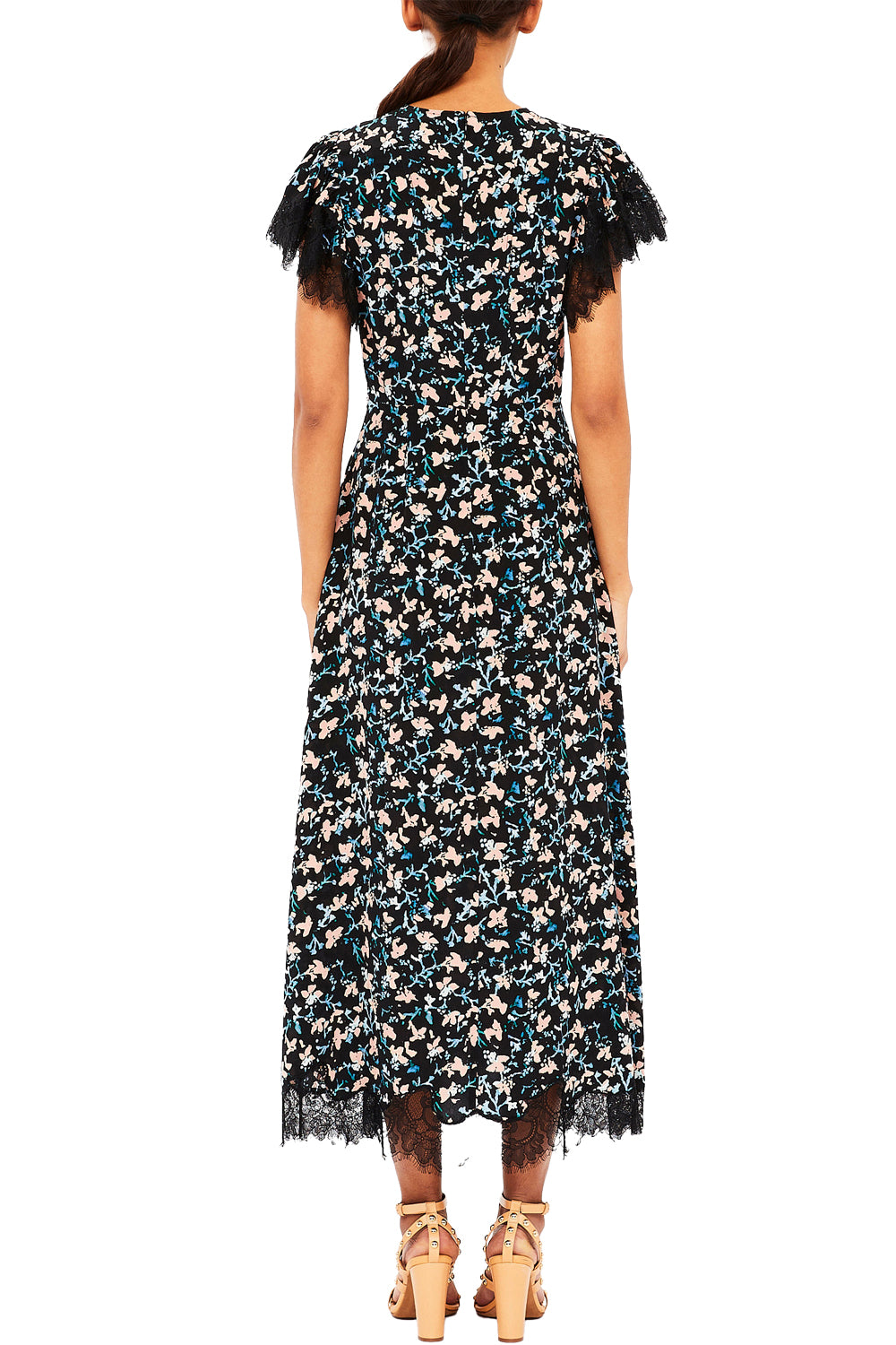 Renee Cape Sleeve Dress in Nocturne