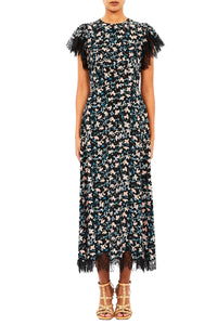 Renee Cape Sleeve Dress in Nocturne