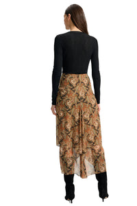 Drexler Ribbed Henley Top in Black