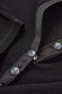 Drexler Ribbed Henley Top in Black