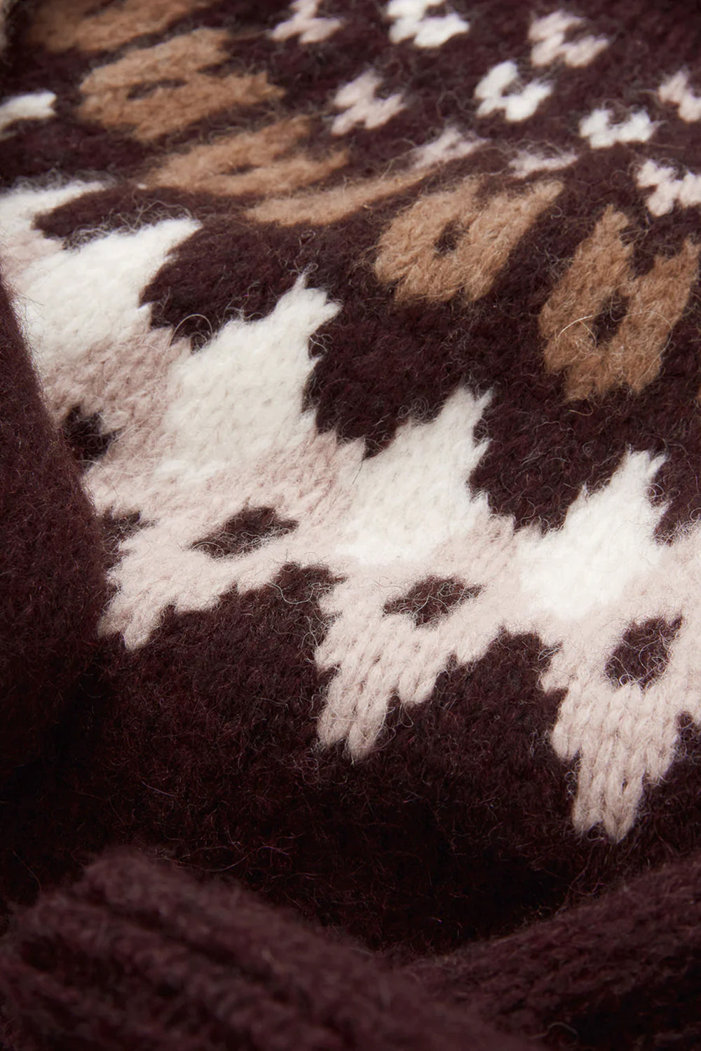 Anne Fair Isle Sweater in Raisin Multi