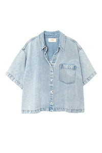 Ike Shirt in Malibu Blue