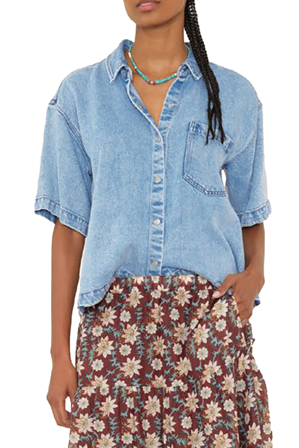 Ike Shirt in Malibu Blue