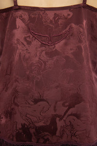 Cishi Silk Camisole in Burgundy