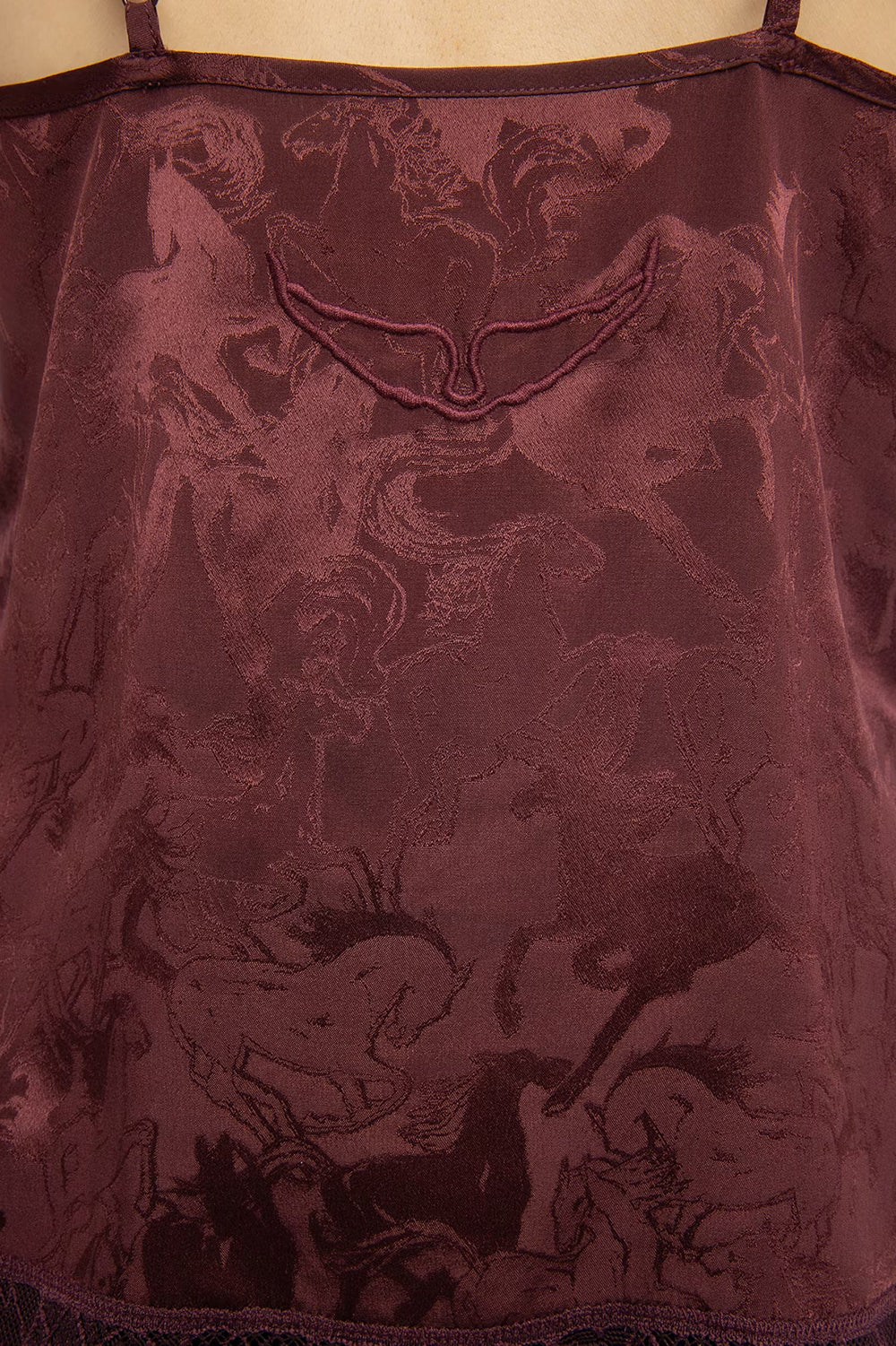 Cishi Silk Camisole in Burgundy