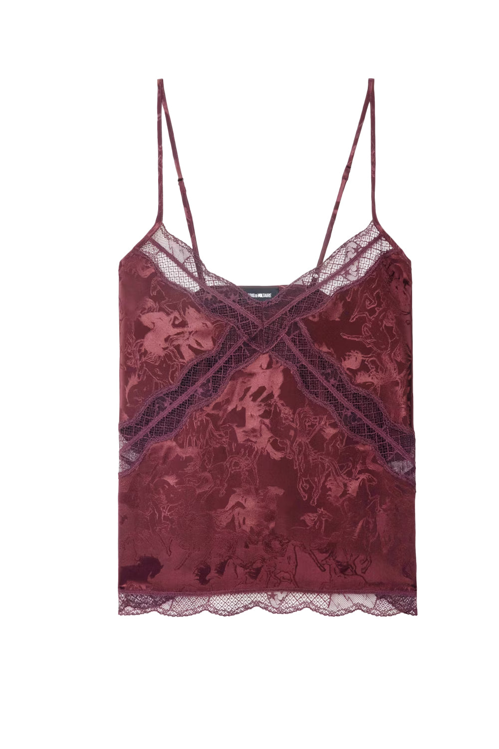 Cishi Silk Camisole in Burgundy