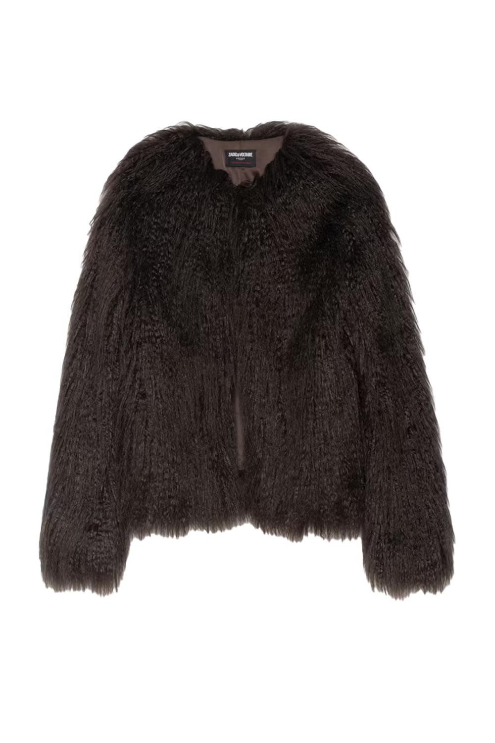 Freddie Faux Fur Coat in Dark Chocolate